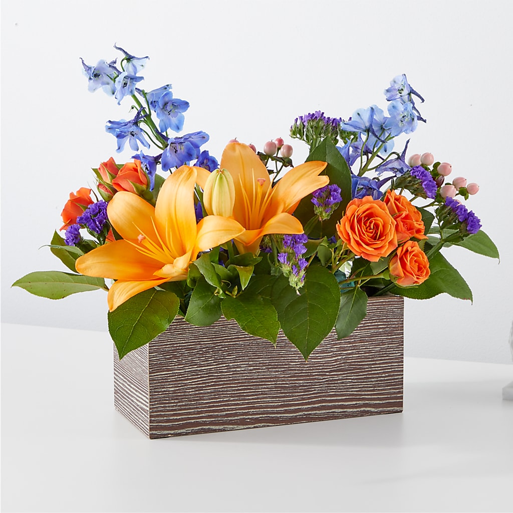 Radiant Citrus Box Bouquet – Fiesta, Las Cruces NM