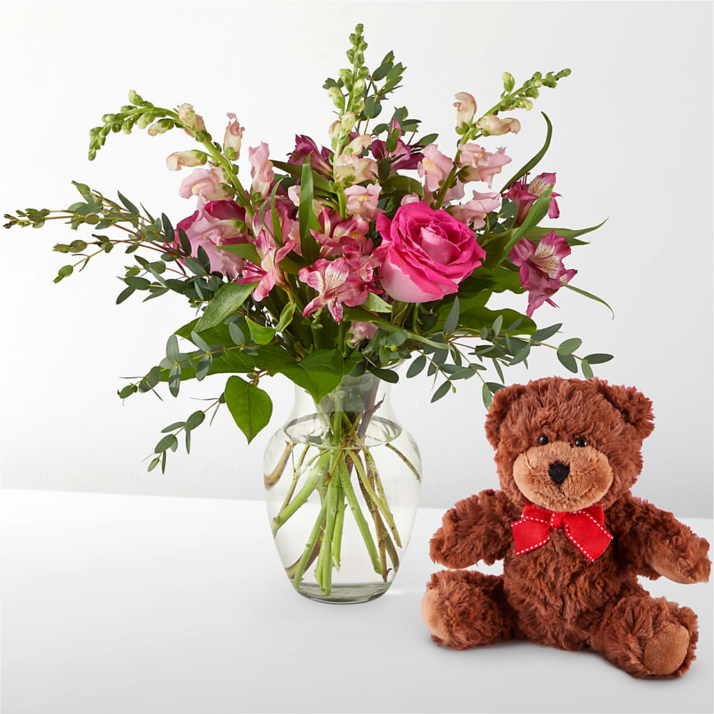 Happily Ever After Bouquet & Bear Set – Fiesta, Las Cruces NM