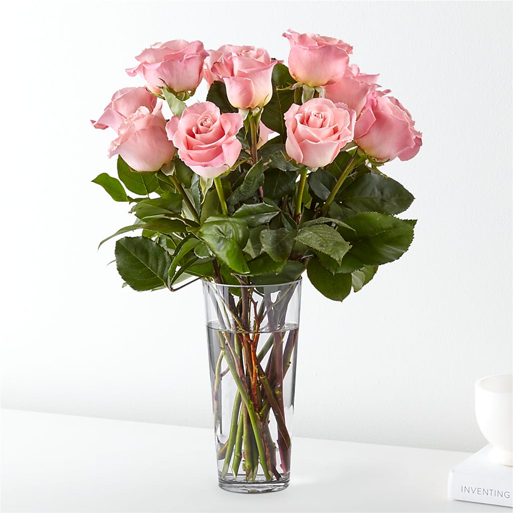 Long Stem Pink Rose Bouquet – Fiesta, Las Cruces NM
