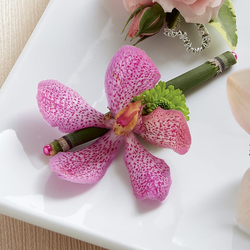 Pink Mokara Boutonniere – Fiesta, Las Cruces NM