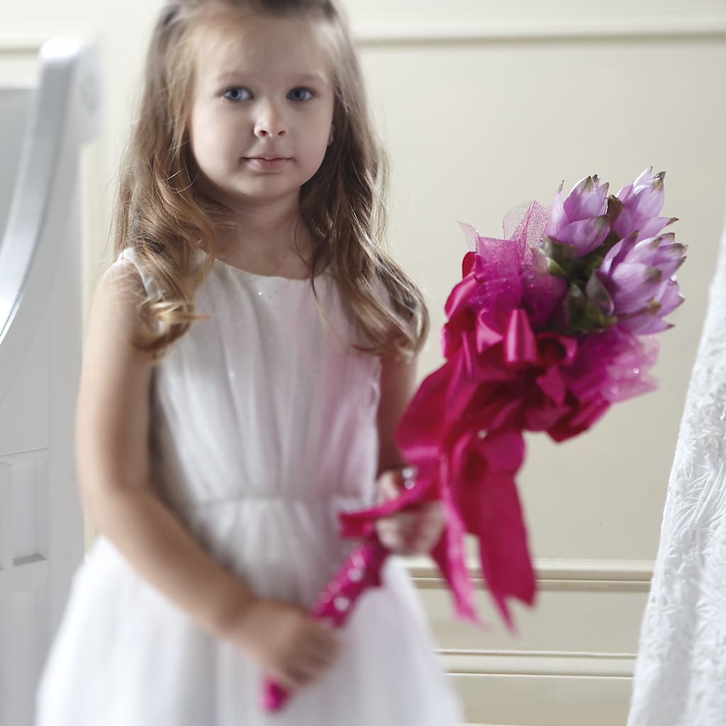 Sparkle Pink Flower Girl Bouquet – Fiesta, Las Cruces NM