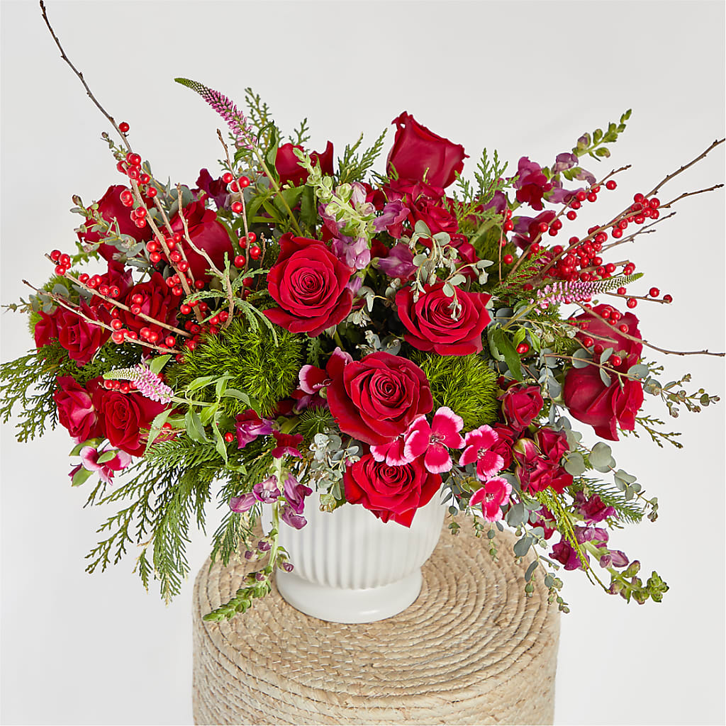 Big Red Bow Bouquet –  Fiesta, Las Cruces NM