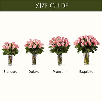 Long Stem Pink Rose Bouquet –  Fiesta, Las Cruces NM