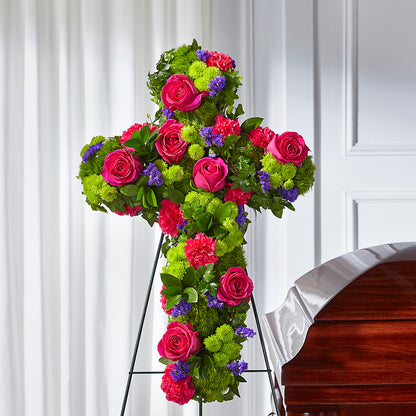 Tribute Rose Floral Cross –  Fiesta, Las Cruces NM