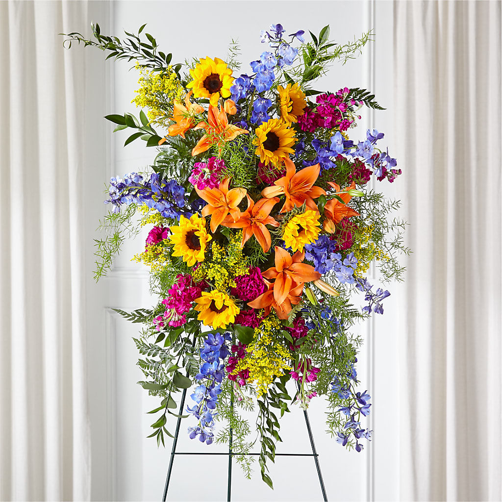 Sunlit Memories Standing Spray (Standard) –  Fiesta, Las Cruces NM