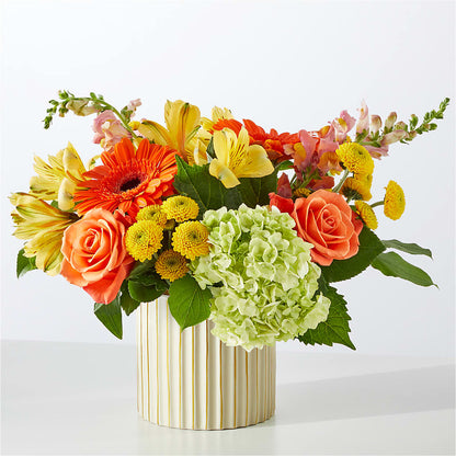 Autumn Sunshine Bouquet with Ivory Vase –  Fiesta, Las Cruces NM