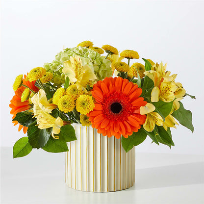 Autumn Sunshine Bouquet with Ivory Vase –  Fiesta, Las Cruces NM