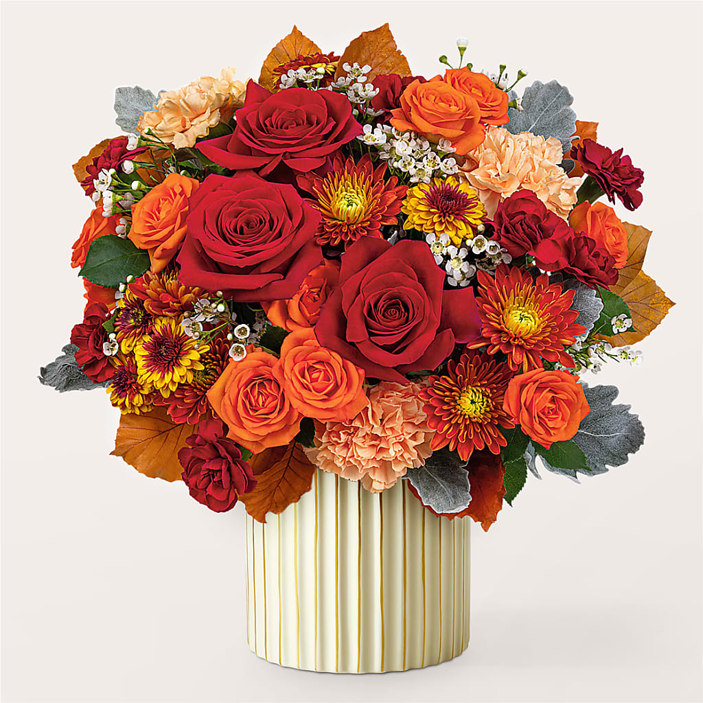 Merlot Bouquet with Ivory Vase –  Fiesta, Las Cruces NM